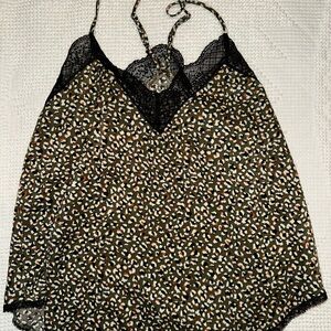 Vici Camisole Top in Black and Green